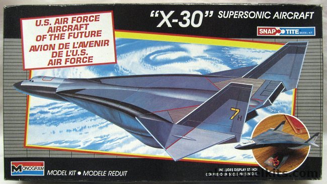 Monogram X-30 Supersonic Aircraft, 1144 plastic model kit